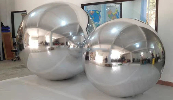 Διπλό στρώμα PVC Μεγάλη σφαίρα καθρέφτη εξωτερική διακοσμητική φουσκωτή
