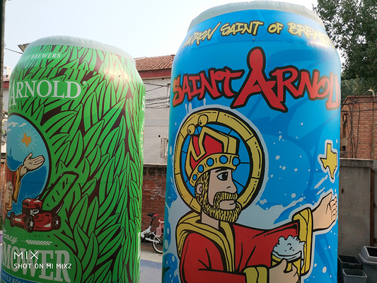 Προσαρμοσμένο Giant Beer Juice Διαφήμιση φουσκωτό τζιπ για διαφημιστικές εκδηλώσεις μπουκάλι μασκότ χαρακτήρες