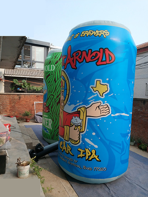 Προσαρμοσμένο Giant Beer Juice Διαφήμιση φουσκωτό τζιπ για διαφημιστικές εκδηλώσεις μπουκάλι μασκότ χαρακτήρες