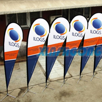 Προσαρμογή Νερού Σημαία παραλίας και πανό διαφήμισης φτερούγες σημαίες με βάση custom teardrop σημαία